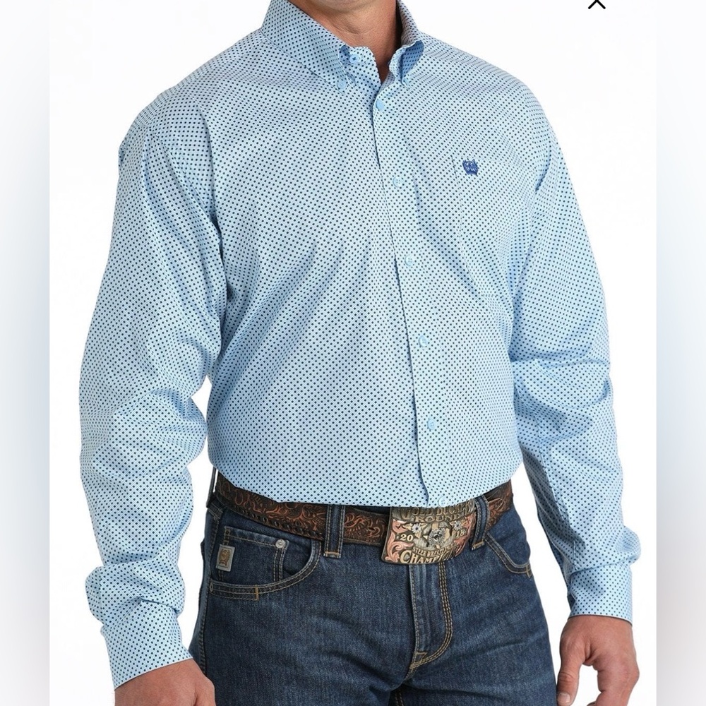 Men’s Cinch Diamond Print button down